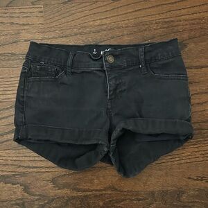 hollister navy blue low rise shorts